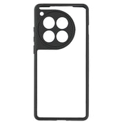 For OnePlus 12 Frosted TPU + Transparent PC Phone Case(Black)