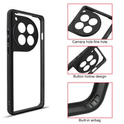 For OnePlus 12 Frosted TPU + Transparent PC Phone Case(Black)