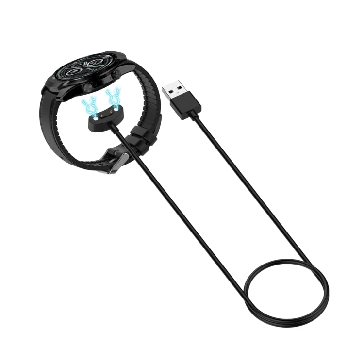For Ticwatch Pro 5 Magnetic Cradle Charger USB Charging Cable, Lenght: 1m(Black)