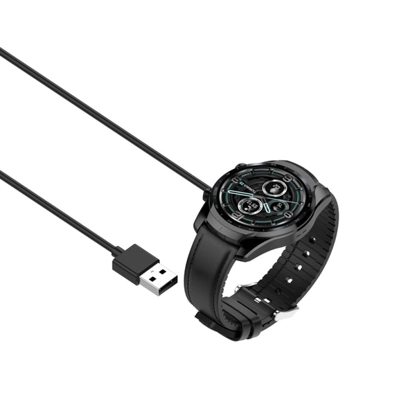 For Ticwatch Pro 5 Magnetic Cradle Charger USB Charging Cable, Lenght: 1m(Black)