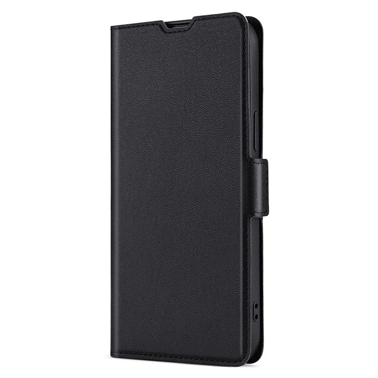 For vivo Y03 4G Ultra-thin Voltage Side Buckle Horizontal Flip Leather Phone Case(Black)