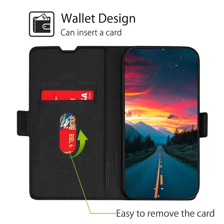 For vivo Y03 4G Ultra-thin Voltage Side Buckle Horizontal Flip Leather Phone Case(Black)