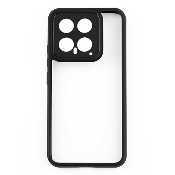 For Xiaomi 14 Frosted TPU + Transparent PC Phone Case(Black)