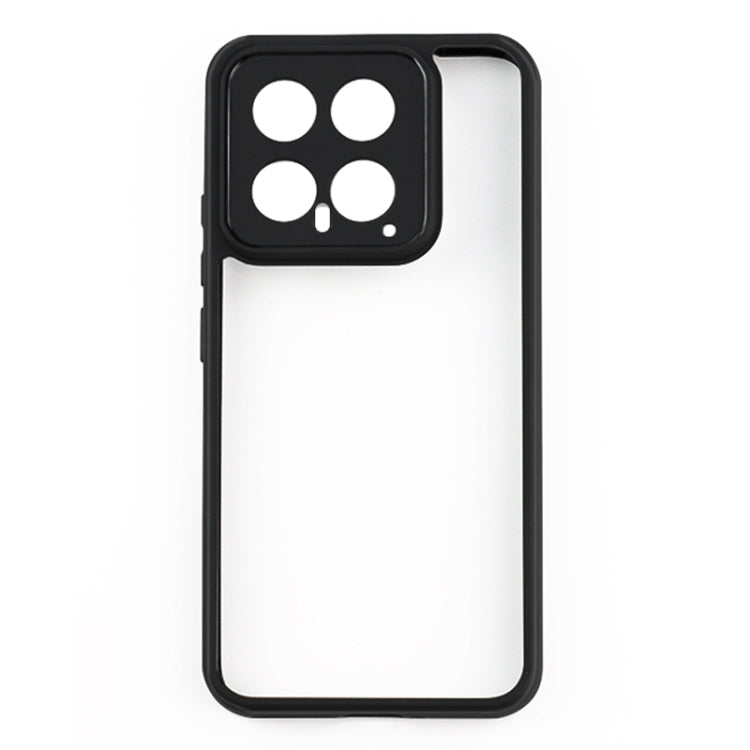 For Xiaomi 14 Frosted TPU + Transparent PC Phone Case(Black)