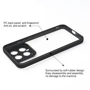 For Xiaomi 14 Frosted TPU + Transparent PC Phone Case(Black)