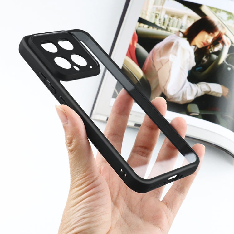 For Xiaomi 14 Frosted TPU + Transparent PC Phone Case(Black)
