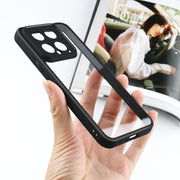 For Xiaomi 14 Frosted TPU + Transparent PC Phone Case(Black)