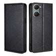 For vivo Y03 4G Gloss Oil Solid Color Magnetic Leather Phone Case(Black) - vivo Cases by PMC TechLife | Online Shopping South Africa | PMC TechLife | Buy Now Pay Later Mobicred
