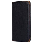 For vivo Y03 4G Gloss Oil Solid Color Magnetic Leather Phone Case(Black)