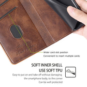 For Honor Magic6 Pro Contrast Color Side Buckle Leather Phone Case(Dark Brown + Gold)