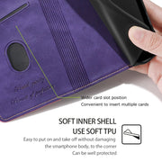 For Honor Magic6 Pro Contrast Color Side Buckle Leather Phone Case(Purple + Rose Red)