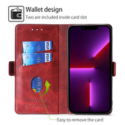 For Honor Magic6 Pro Contrast Color Side Buckle Leather Phone Case(Red + Black)