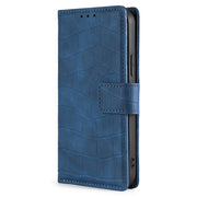 For Honor Magic6 Pro 5G Skin Feel Crocodile Magnetic Clasp Leather Phone Case(Blue)
