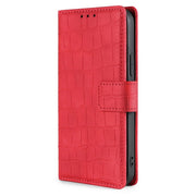 For Honor Magic6 Pro 5G Skin Feel Crocodile Magnetic Clasp Leather Phone Case(Red)