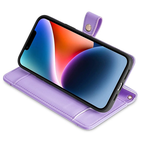 For Huawei Mate 60 Lite Sheep Texture Cross-body Zipper Wallet Leather Phone Case(Purple)