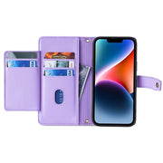 For Huawei Mate 60 Pro / Pro+ Lite Sheep Texture Cross-body Zipper Wallet Leather Phone Case(Purple)