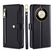 For Honor X50 5G Sheep Texture Cross-body Zipper Wallet Leather Phone Case(Black) - Honor Cases by PMC TechLife | Online Shopping South Africa | PMC TechLife | Buy Now Pay Later Mobicred