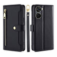 For ZTE Axon 40 Lite Sheep Texture Cross-body Zipper Wallet Leather Phone Case(Black) - ZTE Cases by PMC TechLife | Online Shopping South Africa | PMC TechLife | Buy Now Pay Later Mobicred