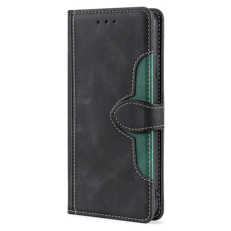 For Honor Magic6 Pro 5G Skin Feel Magnetic Buckle Leather Phone Case(Black)