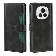 For Honor Magic6 Pro 5G Skin Feel Magnetic Buckle Leather Phone Case(Black)