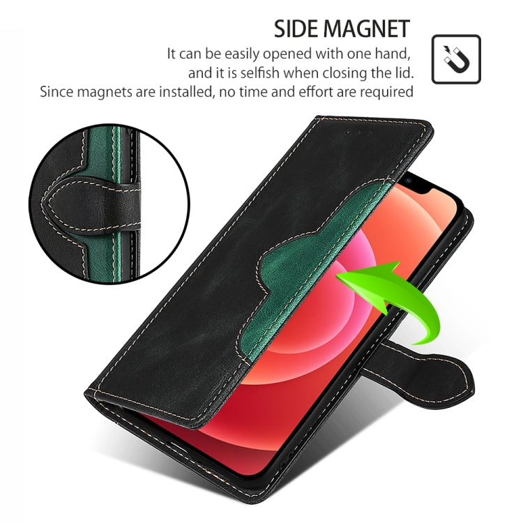 For Honor Magic6 Pro 5G Skin Feel Magnetic Buckle Leather Phone Case(Black)