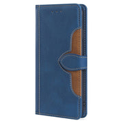 For Honor Magic6 Pro 5G Skin Feel Magnetic Buckle Leather Phone Case(Blue)