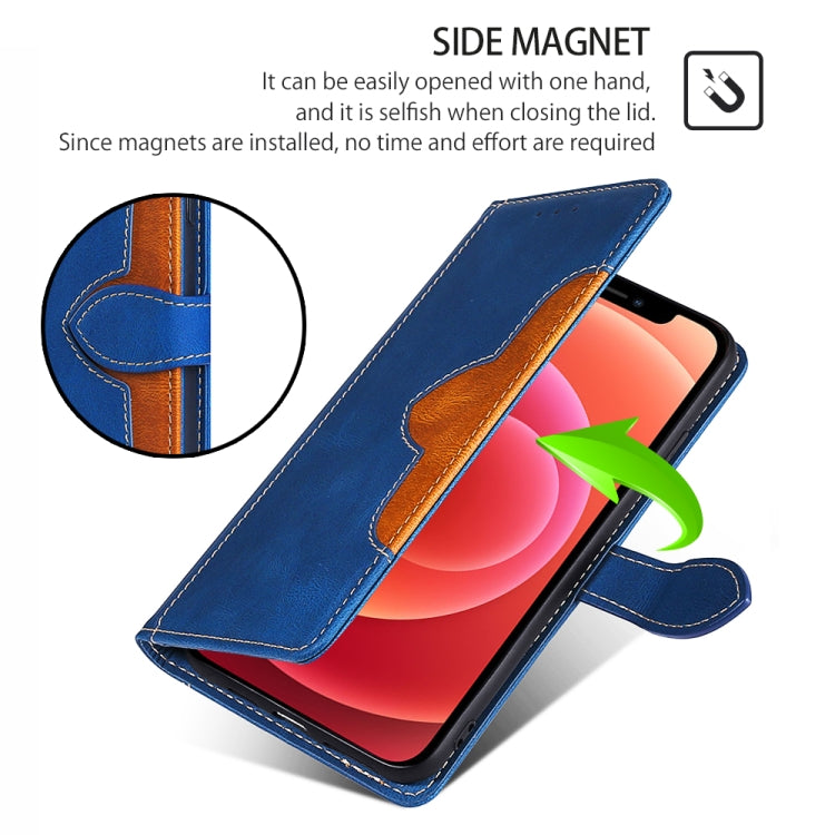 For Honor Magic6 Pro 5G Skin Feel Magnetic Buckle Leather Phone Case(Blue)