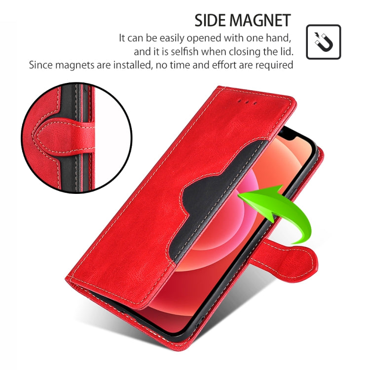 For Honor Magic6 Pro 5G Skin Feel Magnetic Buckle Leather Phone Case(Red)