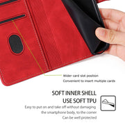 For Honor Magic6 Pro 5G Skin Feel Magnetic Buckle Leather Phone Case(Red)