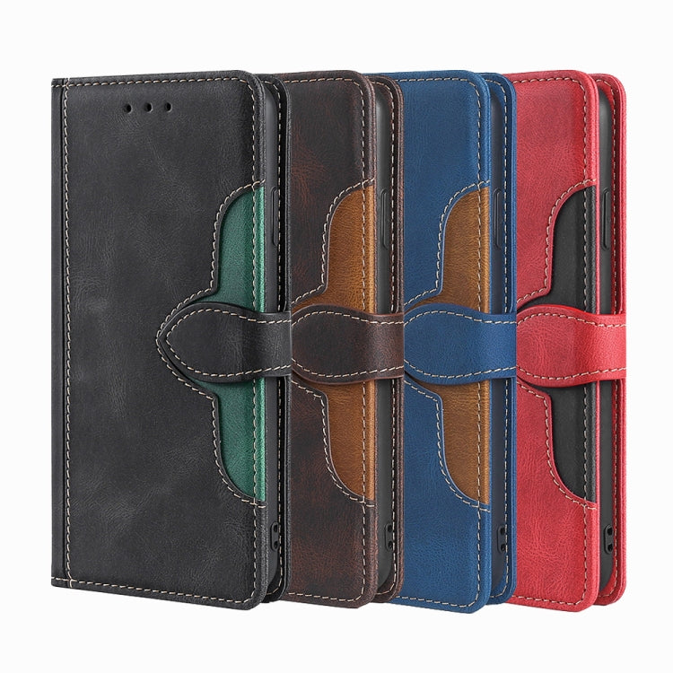 For Honor Magic6 Pro 5G Skin Feel Magnetic Buckle Leather Phone Case(Black)