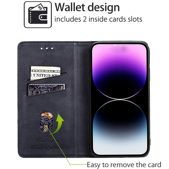 For Honor Magic6 Pro Cow Texture Magnetic Leather Phone Case(Black)