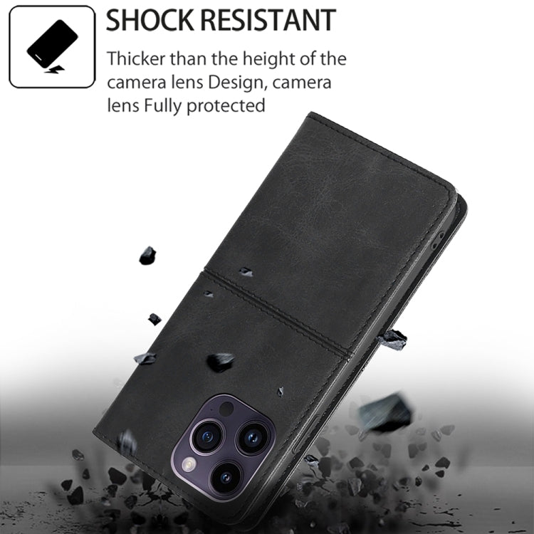 For Honor Magic6 Pro Cow Texture Magnetic Leather Phone Case(Black)