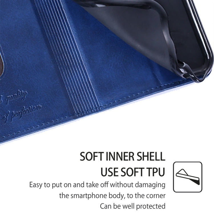 For Honor Magic6 Pro Cow Texture Magnetic Leather Phone Case(Blue)