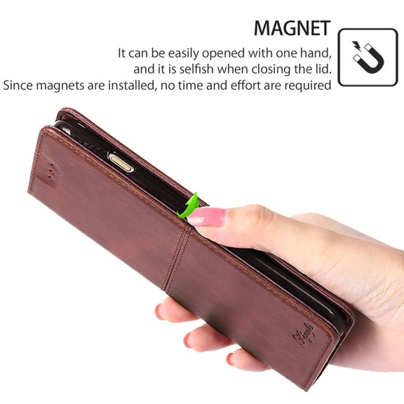 For Honor Magic6 Pro Cow Texture Magnetic Leather Phone Case(Dark Brown)