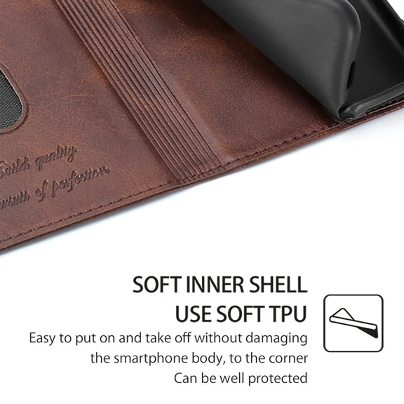 For Honor Magic6 Pro Cow Texture Magnetic Leather Phone Case(Dark Brown)