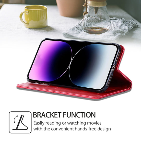 For Honor Magic6 Pro Cow Texture Magnetic Leather Phone Case(Red)