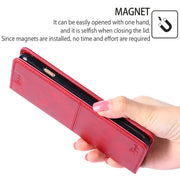 For Honor Magic6 Pro Cow Texture Magnetic Leather Phone Case(Red)