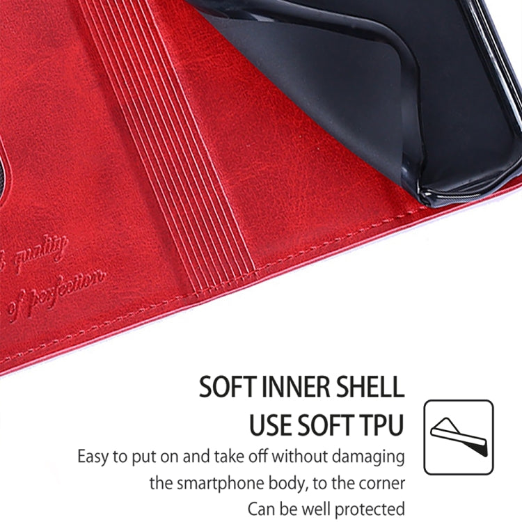For Honor Magic6 Pro Cow Texture Magnetic Leather Phone Case(Red)