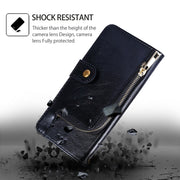 For Honor Magic6 Pro Zipper Bag Leather Phone Case(Black)
