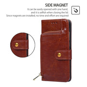 For Honor Magic6 Pro Zipper Bag Leather Phone Case(Brown)