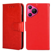 For Huawei Pura 70 5G Crystal Texture Leather Phone Case(Red)
