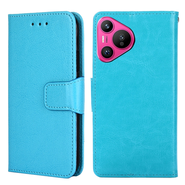 For Huawei Pura 70 5G Crystal Texture Leather Phone Case(Sky Blue)