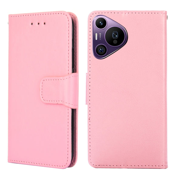 For Huawei Pura 70 Pro / 70 Pro+ 5G Crystal Texture Leather Phone Case(Pink)