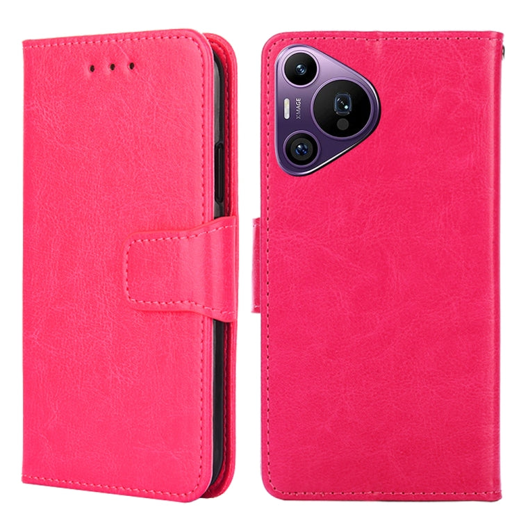 For Huawei Pura 70 Pro / 70 Pro+ 5G Crystal Texture Leather Phone Case(Rose Red)