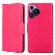 For Huawei Pura 70 Pro / 70 Pro+ 5G Crystal Texture Leather Phone Case(Rose Red)