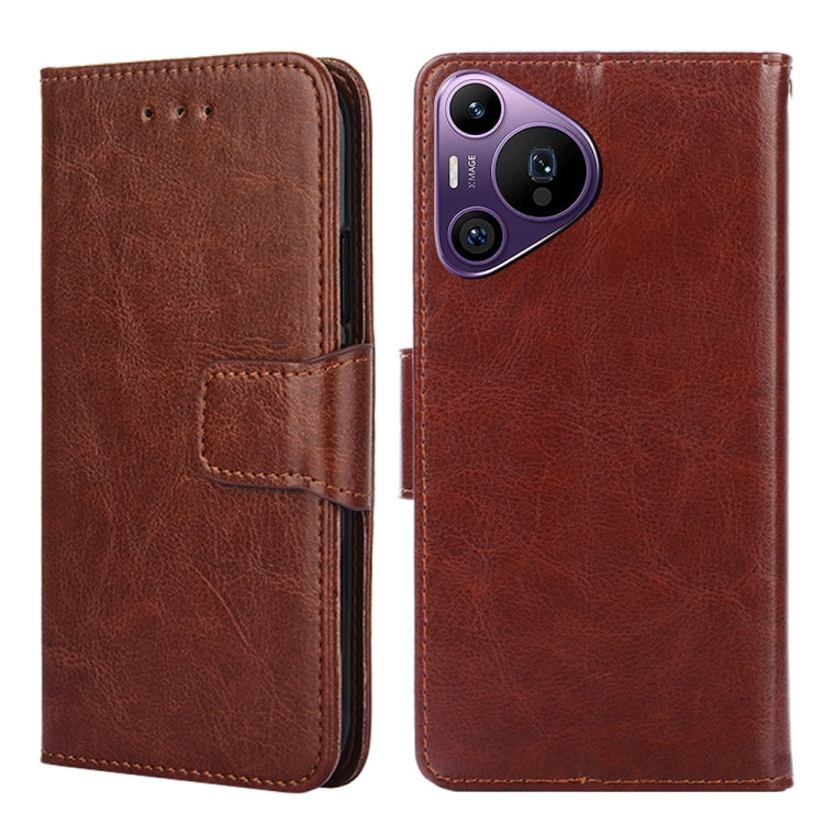 For Huawei Pura 70 Pro / 70 Pro+ 5G Crystal Texture Leather Phone Case(Brown)