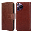 For Huawei Pura 70 Pro / 70 Pro+ 5G Crystal Texture Leather Phone Case(Brown) - Huawei Cases by PMC Jewellery | Online Shopping South Africa | PMC Jewellery | Buy Now Pay Later Mobicred