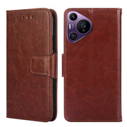 For Huawei Pura 70 Pro / 70 Pro+ 5G Crystal Texture Leather Phone Case(Brown)