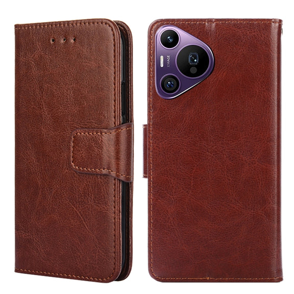 For Huawei Pura 70 Pro / 70 Pro+ 5G Crystal Texture Leather Phone Case(Brown)