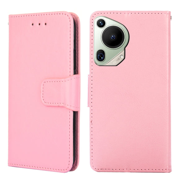 For Huawei Pura 70 Ultra 5G Crystal Texture Leather Phone Case(Pink)